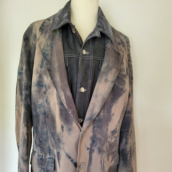 Dolce Gabbana blazer denim jacket 44 46 56 XL dyed gray black white beige pinup - Picture 11 of 11